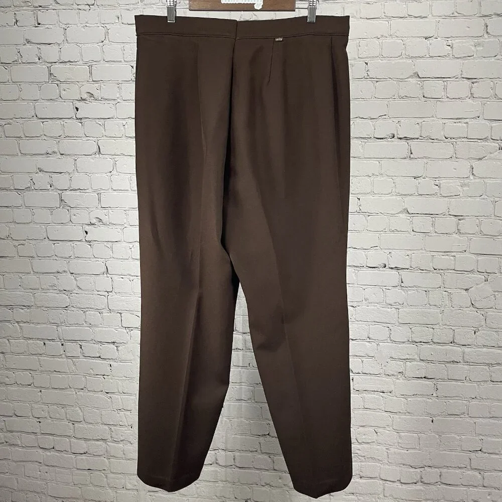VTG Levi Strauss Brown Straight Leg Classic Workwear Dress Pants Retro (36x31)